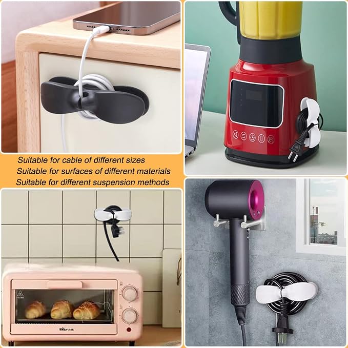 SisBroo Cord Organizer for Appliances, Cord Holder Cord Wrapper for Appliances - Image 7