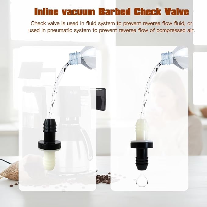 2-Pack Inline Vacuum Barbed One Way Check Valve, 3/8" 10mm Brake Booster ABS - Image 4