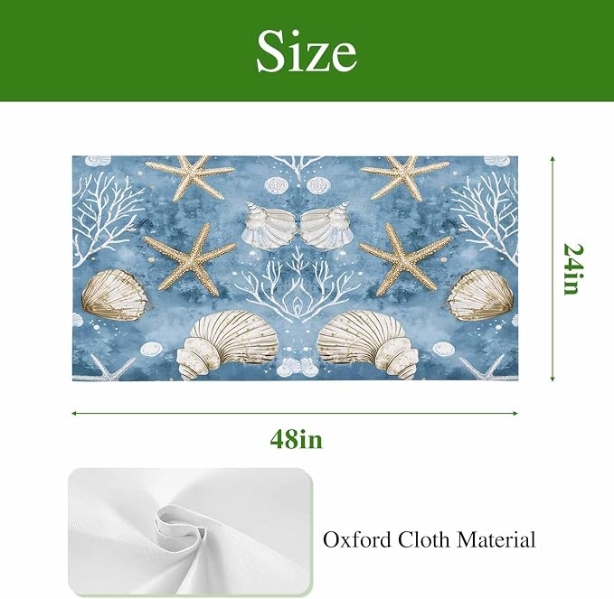 1 Pack Summer Nautical Fluorescent Light Covers Conch Shell Starfish Ocean 4 x - Image 9