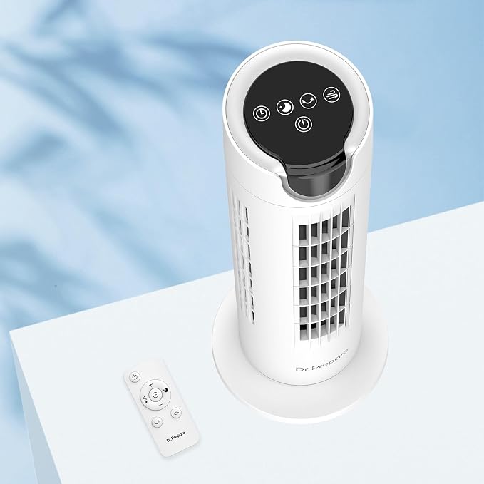 DR.PREPARE Tower Fan for Bedroom, 25 dB Quiet DC Motor Bladeless Fan, - Image 7