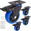 4" Caster Wheels Set of 4, Heavy Duty Casters by ENYKE