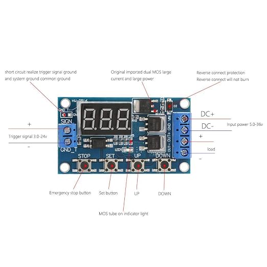 DC 12V-24V Pulse Trigger Cycle Delay Timer Switch ON/Off Relay Control Module - Image 2