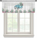 Farmhouse Sheer Valance Curtains, Summer Blue Car by Houseown
