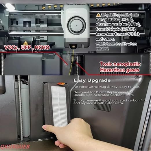 Air Filter for Bambu Lab P2S Activated Carbon Filter Air Purifier Filter for 3D - Image 3