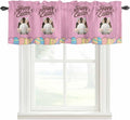 Pink Easter Curtain Valances for Windows, Kitchen Valance Window Treatment by Unknown