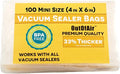 OutOfAir 100 Vacuum Sealer Bags: 4" x 6" Pre Cut Bags by OutOfAirVacuumSealerBags