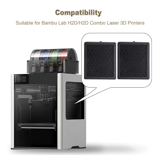 IdeaFormer-3D 2Pcs Activated Carbon H2D H2S H2C Air Filter, Air Purifier Filter - Image 5