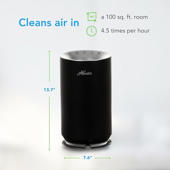 Hunter HP125 AirX Ultra Quiet EcoSilver True HEPA Digital Air Purifier - Image 2