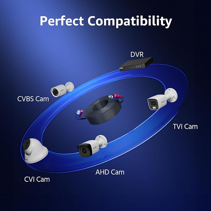 ANNKE 4 Pack 30M/100ft All-in-One Video Power Cables, BNC Extension - Image 4