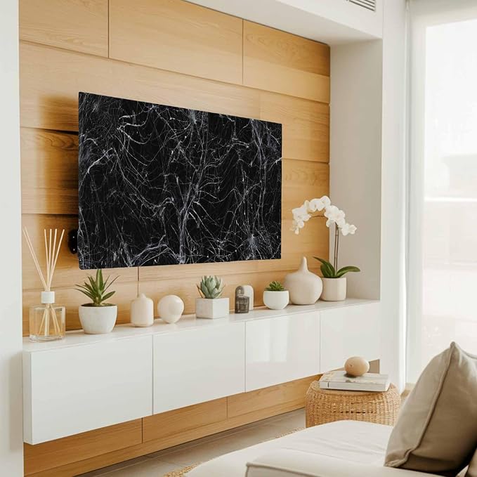Halloween Abstract SpiderWeb Indoor TV Cover, Elastic TV Screen Protector Back - Image 3