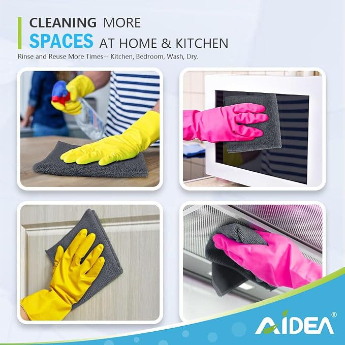 AIDEA Microfiber Cleaning Cloth-12PK, Soft Microfiber Towels - Image 7