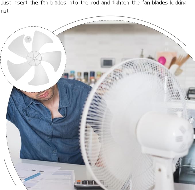 DOITOOL 14 Inch Fan Blade Replacement, Universal Plastic Fan Blades - Image 7