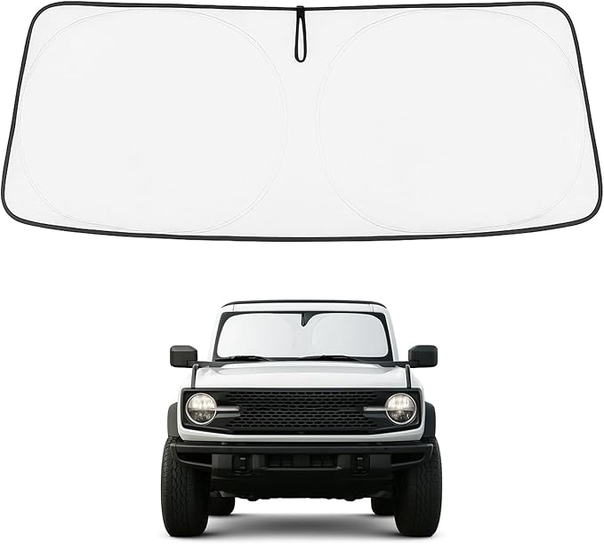 Proadsy 2026 Upgrade Windshield Sun Shade Custom Fit Ford Bronco 2/4-Door by Proadsy
