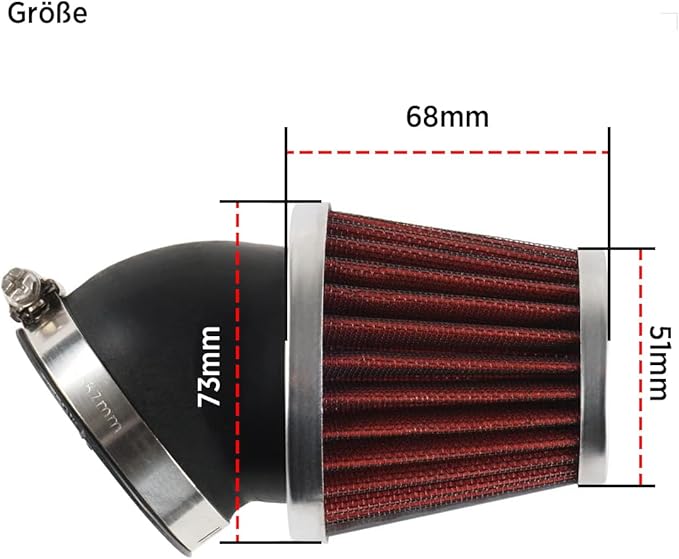Evermotor Air Carburetor Cleaner, 41mm 42mm 43mm Motocycle Carb Filter - Image 6