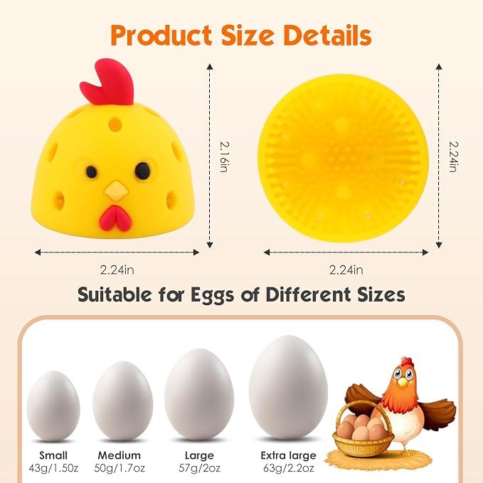 2 PCS Egg Washer for Fresh Eggs, Silicone Egg Brush Cleaner, Egg Cleaner - Image 2