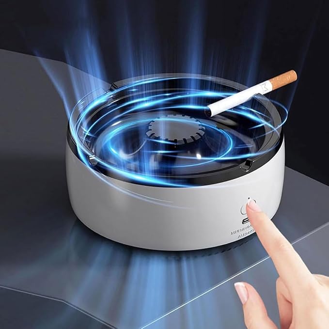 Multifunctional Smokeless Ashtray, Indoor and Outdoor Ashtray, Air Purifier by wioilyoy