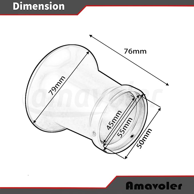 50mm Carburetor Air Filter Trumpet Velocity Stack Funnel CNC Alloy Parts Fit - Image 3