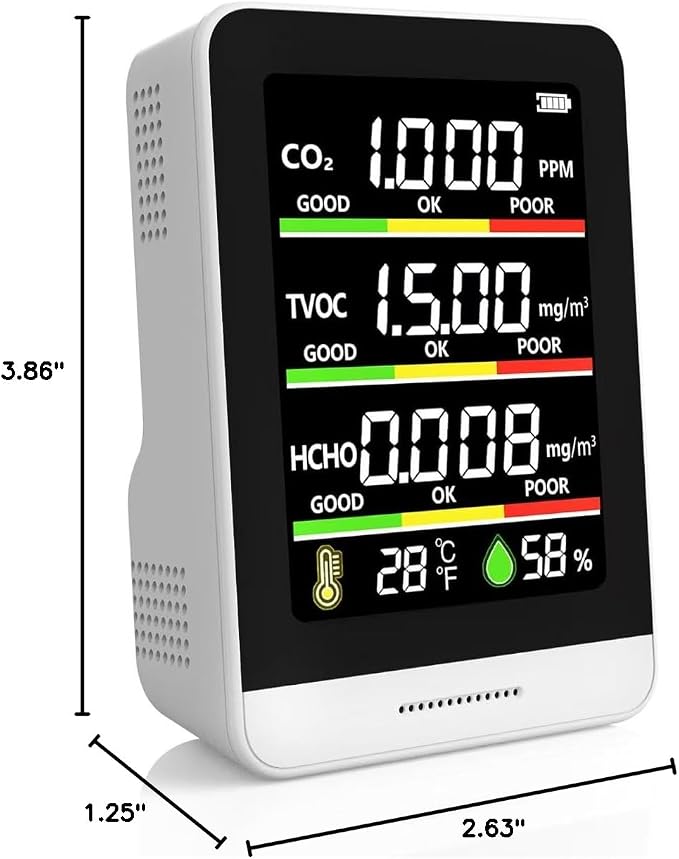 22 HOBBIES Air Quality Monitor Indoor, 8-in-1 Smart Air Quality Tester - Image 8
