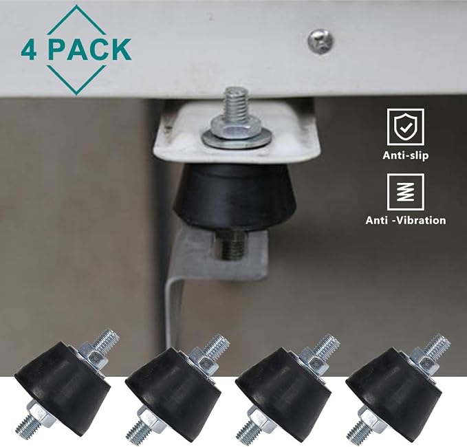 Daisypower Air Conditioner Rubber Anti-Vibration Mounts Pad, Shock Absorbing - Image 6