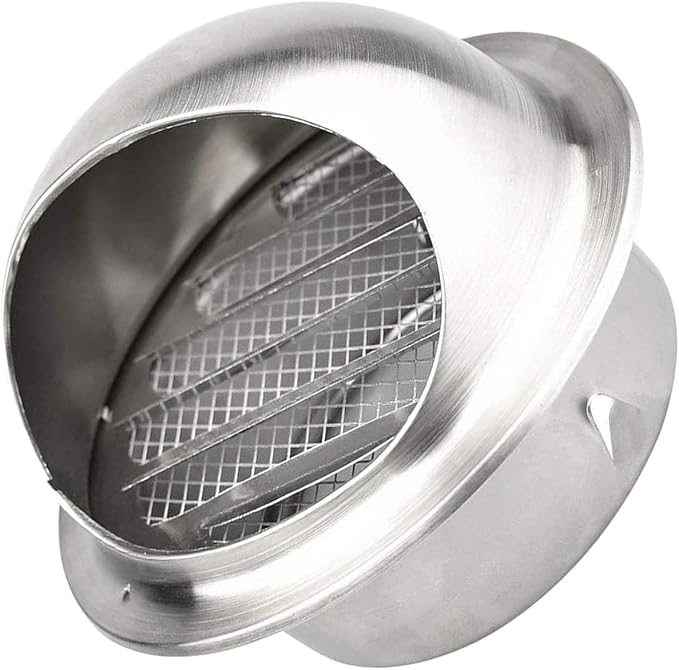 Wall Vent Cover 2"-12" Stainless Steel Round Exhaust Grille Outlet Ventilation by DUYULIANG