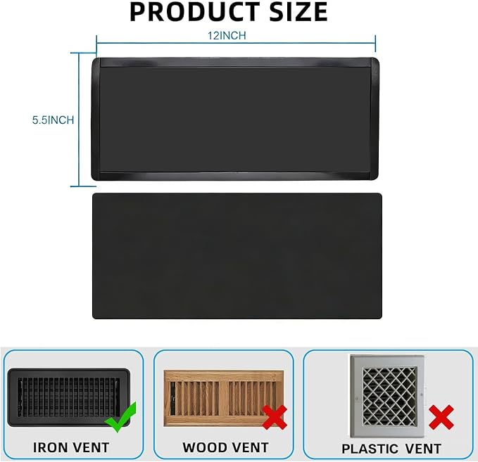Magnetic Floor Vent Covers – Register Vent Filters Covers - Image 3