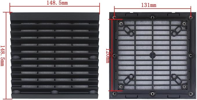 Cabinet Filter Set Shutters Fan Grille Air Ventilation System Fan Filter - Image 5
