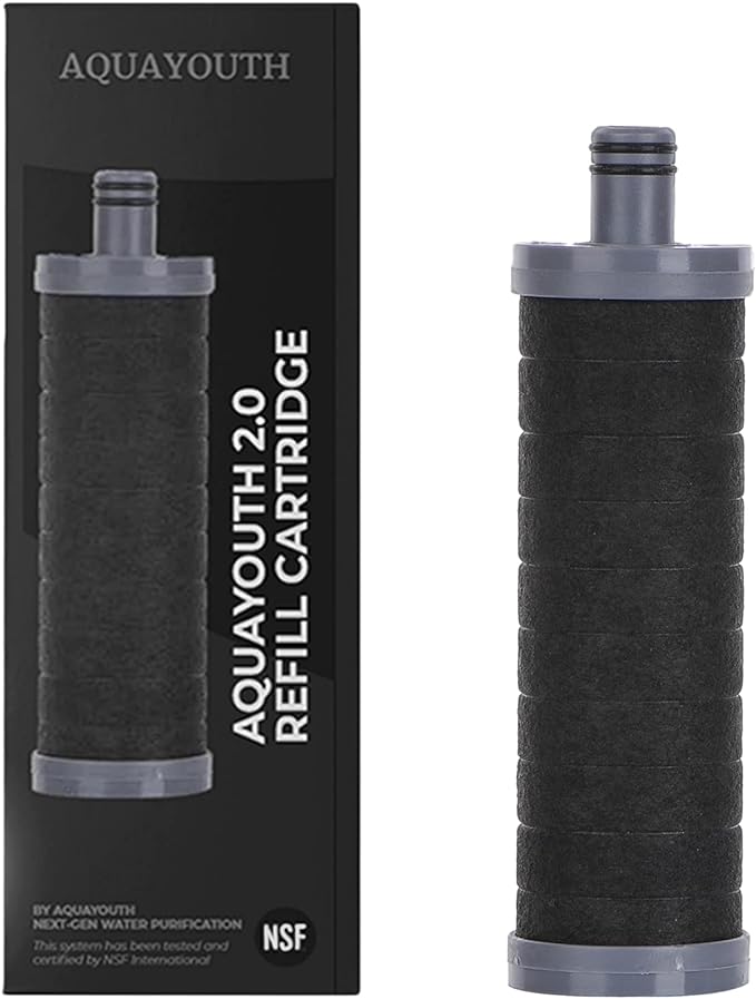 AQUAYOUTH 2.0 Carbon Shower Head Filter | Removes Chlorine, Heavy Metals by AQUAYOUTH