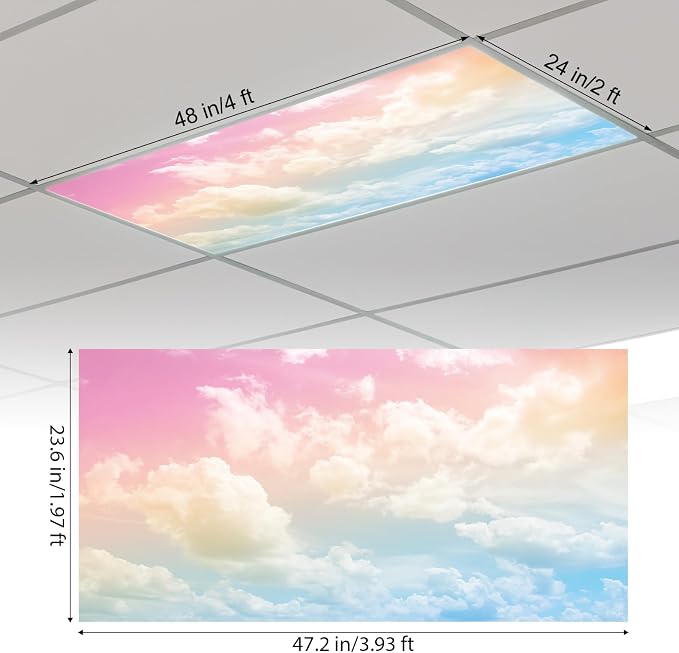 Outus 10 Pcs Fluorescent Light Cover Classroom Lighting Cover - Image 2