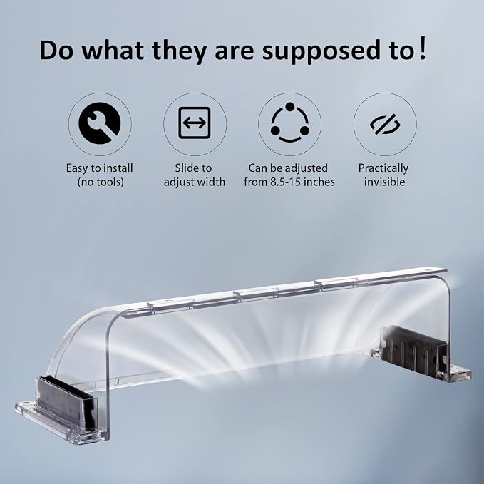 4 Pack Transparent Adjustable Air Deflector - Image 5