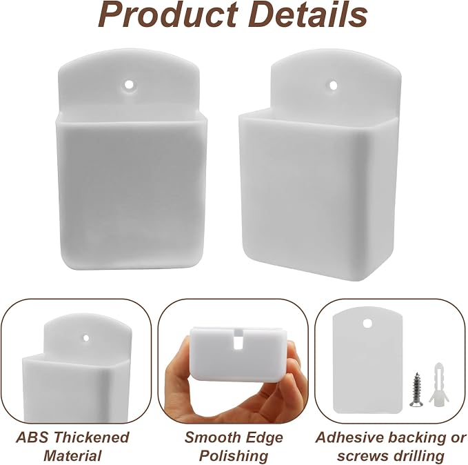 4pcs Remote Control Holder Wall Mount, Self Adhesive Pen Holder Storage - Image 4