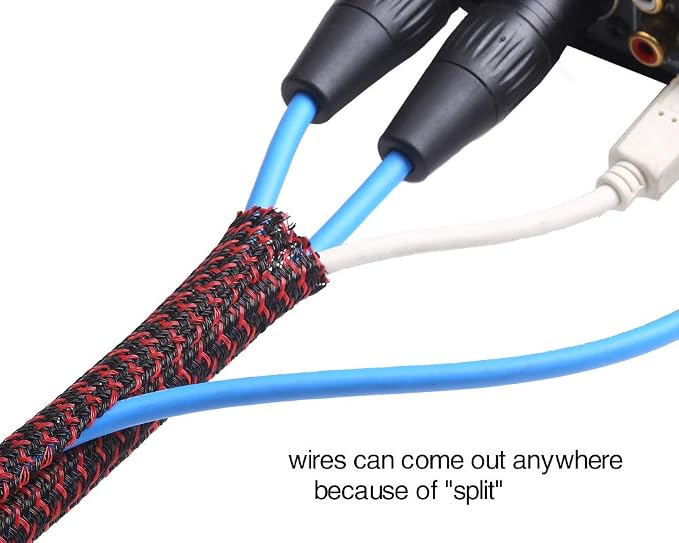 Alex Tech 10ft - 3/4 inch Cord Protector Wire Loom Tubing Cable Sleeve Split - Image 3