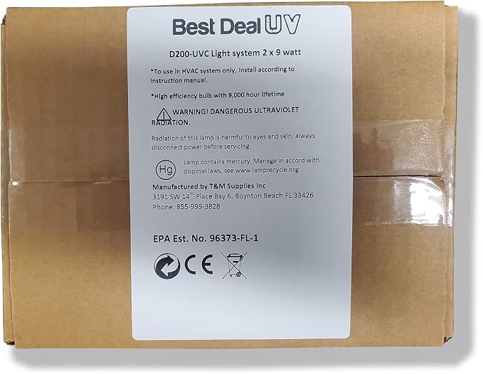 D200 Dual lamp Air Purifier Whole House Filter Uv Light in Duct - Image 8