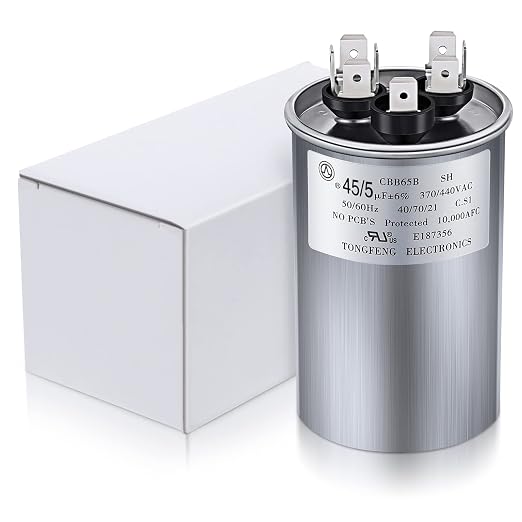Frienda 45/5 μF Dual Run AC Capacitor 370V/440VAC, 45+5 MFD CBB65 Round - Image 7