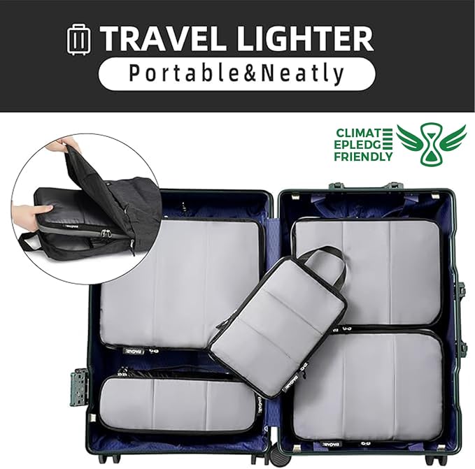 BAGAIL 6 Set Ultralight Compression Packing Cubes Packing Organizer - Image 7