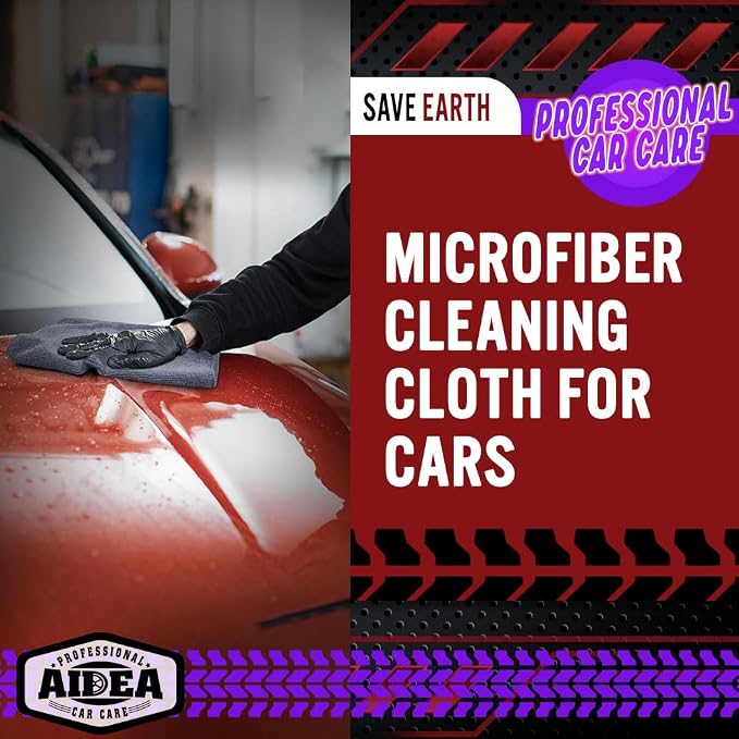 AIDEA Microfiber Cleaning Cloth Grey, Microfiber Towels - Image 4