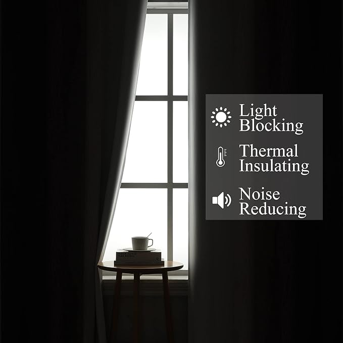 Estelar Textiler Purple and Greyish White Blackout Curtains 54 Inch Length, Light Blocking Gradient Grommet Drapes for Living Room, Thermal Insulated Ombre Curtains for Bathroom,52Wx54L,2 Panels