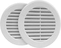 2-Pack 4" Round Air Vent Cover – White Plastic Soffit Air Vent Deflector by HVACOV