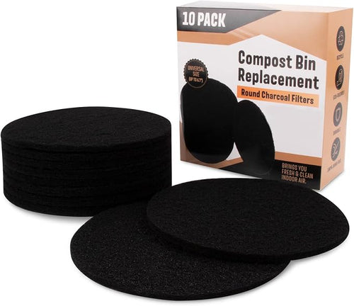 10 Pack Charcoal Filters for Kitchen Compost Bin, Compost Filters for - Image 2