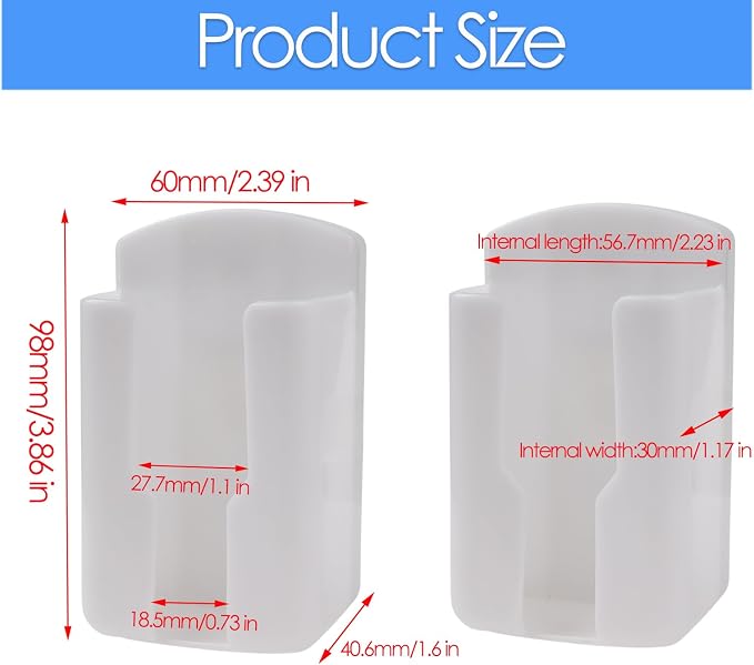 2-Pack Adhesive Remote Control Holder Wall Mount, No Drill Self-Adhesive - Image 2
