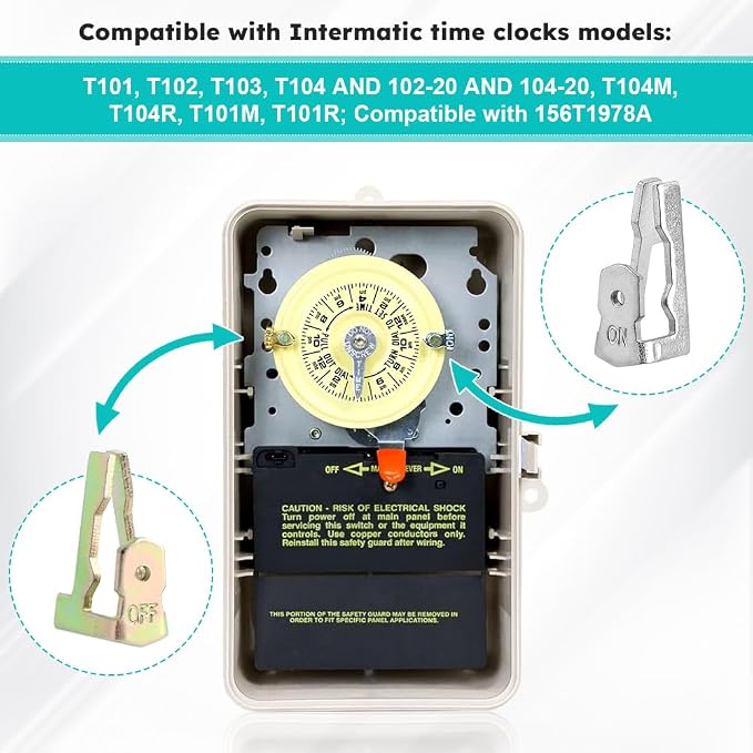 8Pcs Time Switch Replacement Trippers Kit, Compatible - Image 5