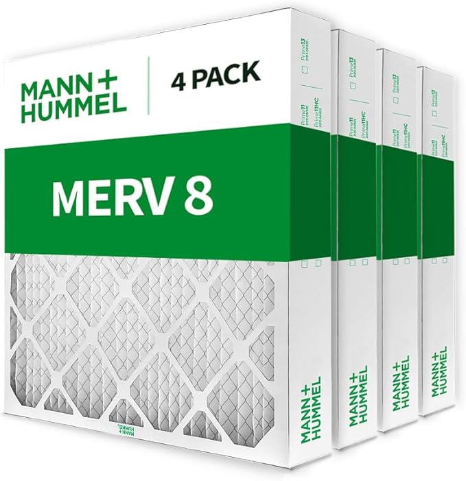 Mann+Hummel 20x25x4 MERV 8 Pleated HVAC AC Furnace Air Filters. Box of 4. - Image 4