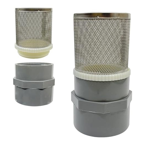 1 inch Stainless Steel Filter Cover Connected to 1 inch/DN25 Grey PVC Filter by Cotonlake