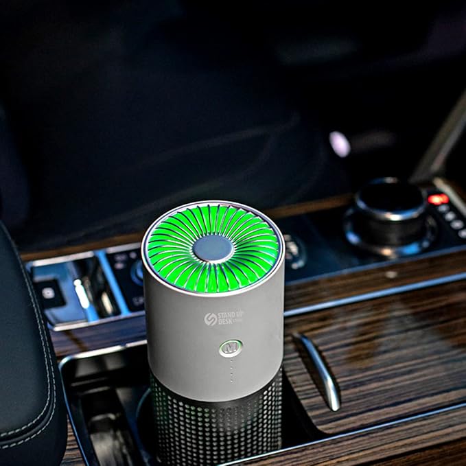 Stand Up Desk Store Portable USB Car Cupholder HEPA Air Purifier - Image 3