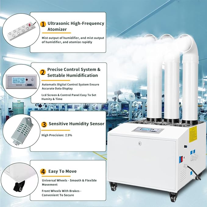 Automatic Ultrasonic Industrial Agricultural Humidifer 28000ml/h Highest Cool - Image 3