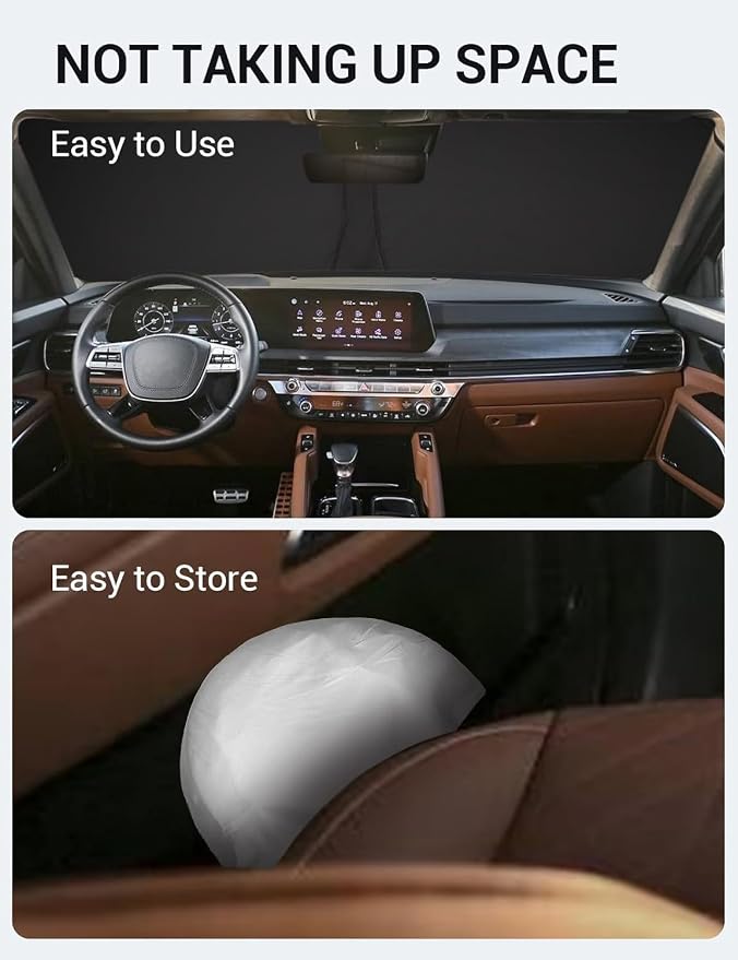 Proadsy 2026 Upgrade Front Windshield Sun Shade Foldable Sunshade Protector - Image 8