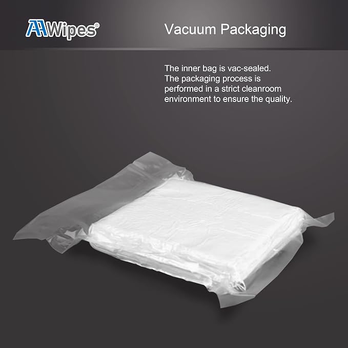 AAwipes Cleanroom Microfiber Wipes Mixed Weave Superfine 9" X9“ Lint Free Cloths - Image 5
