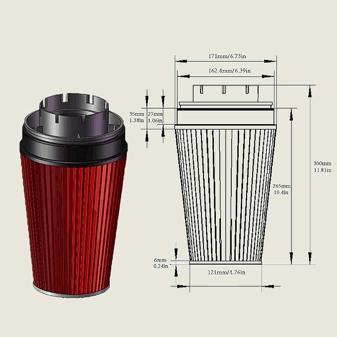 4 inch Cold Air Intake Black Tube + Heat Shield - Image 3