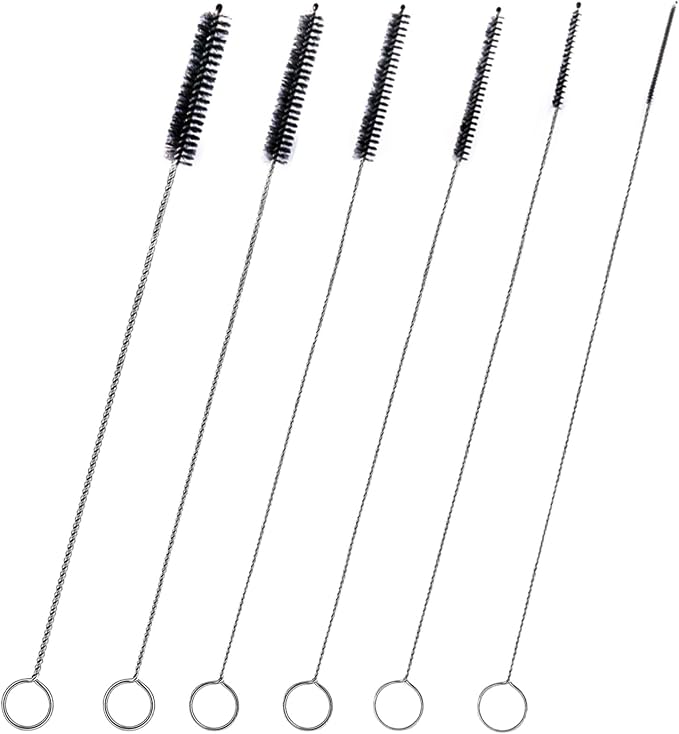 Brush Family Straw Cleaner Brush Set, 6 Piece Long Drinking Straws Cleaning by BRUSHFAMILY