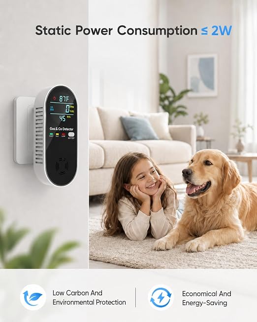 4-in-1 Indoor Air Monitor, Plug-in Room Environment Monitor - Image 3