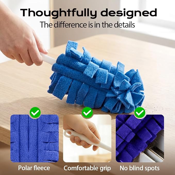 360° Electrostatic Duster Refills, 2026 New Washable & Reusable Microfiber Pads - Image 4